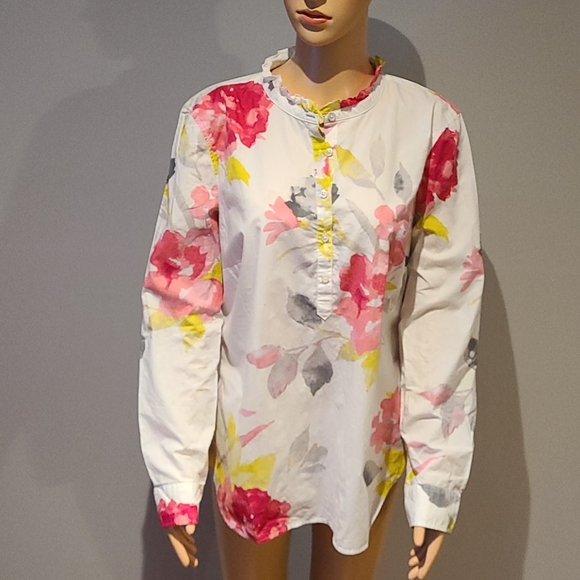 Talbots 100% cotton blouse size medium - Picture 2 of 7